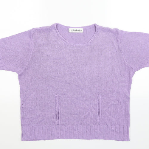 Berkertex Womens Purple  Knit Pullover Jumper Size 16