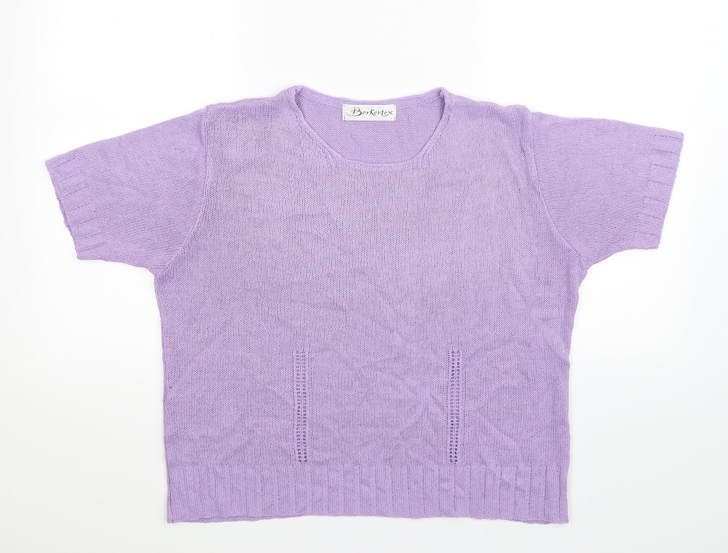 Berkertex Womens Purple  Knit Pullover Jumper Size 16