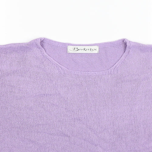 Berkertex Womens Purple  Knit Pullover Jumper Size 16