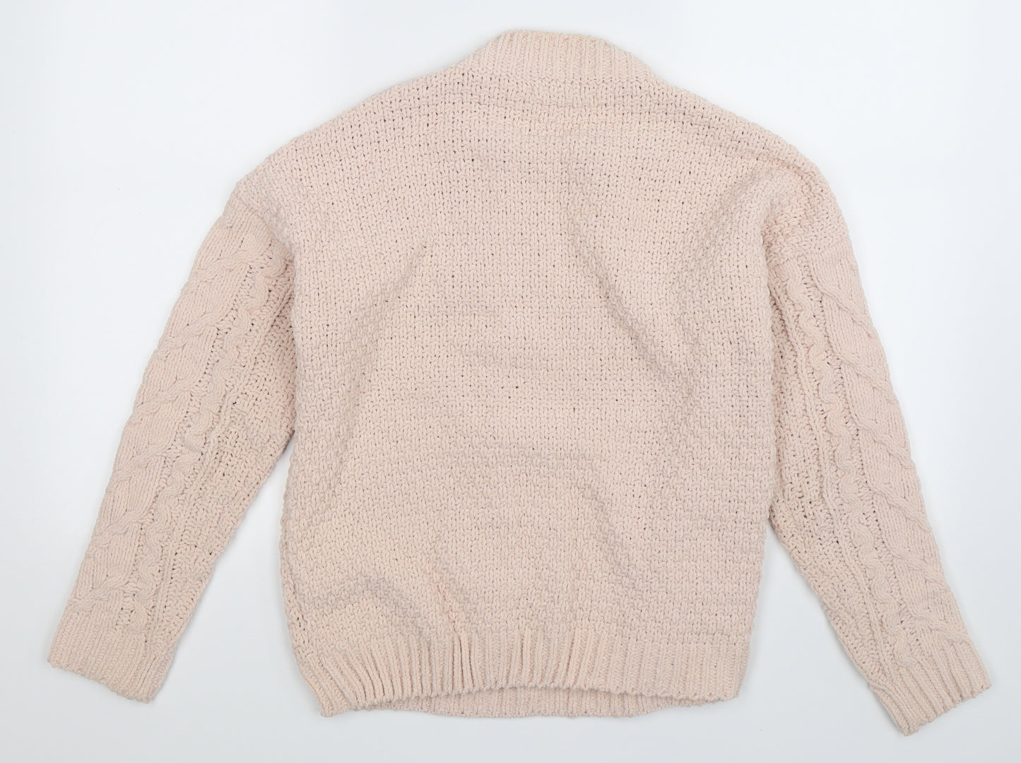 Papaya Womens Beige  Knit Pullover Jumper Size S  - Oversized