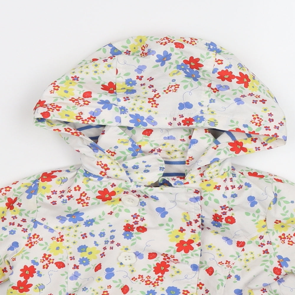 George Girls White Floral  Jacket  Size 2-3 Years
