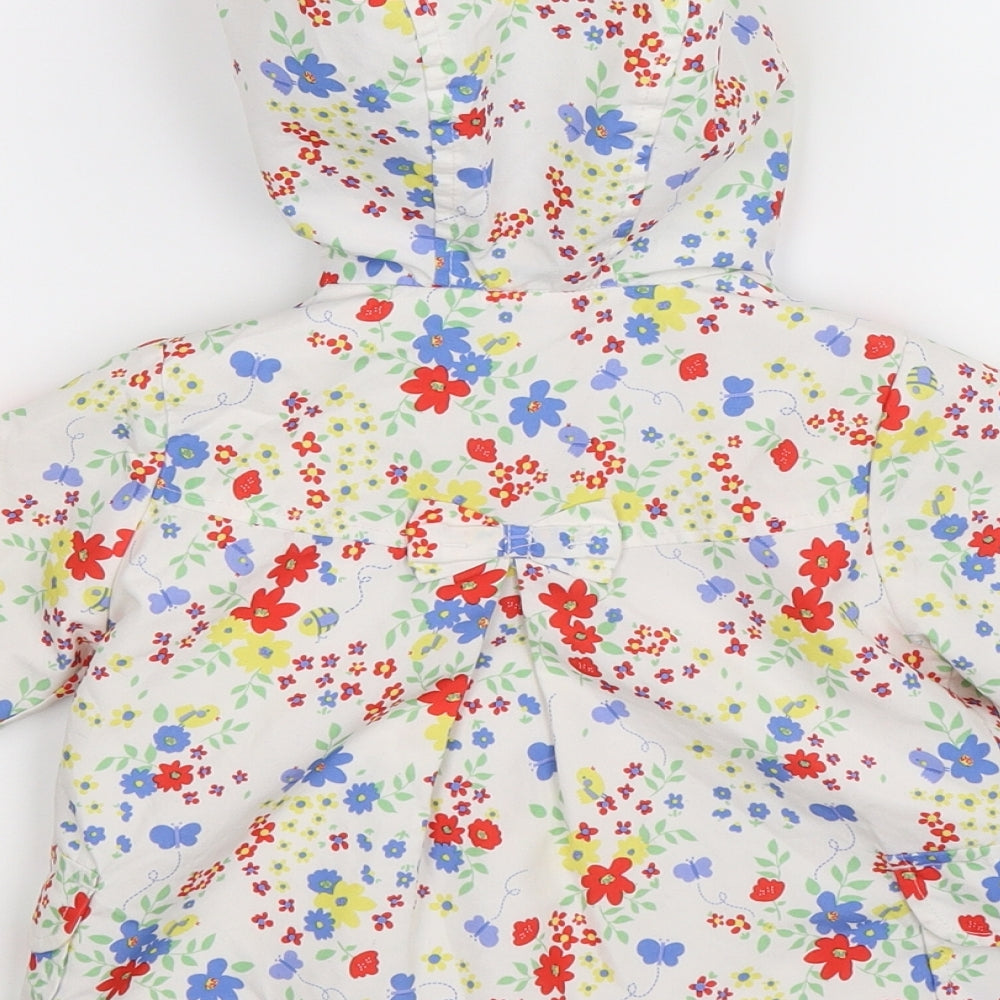 George Girls White Floral  Jacket  Size 2-3 Years