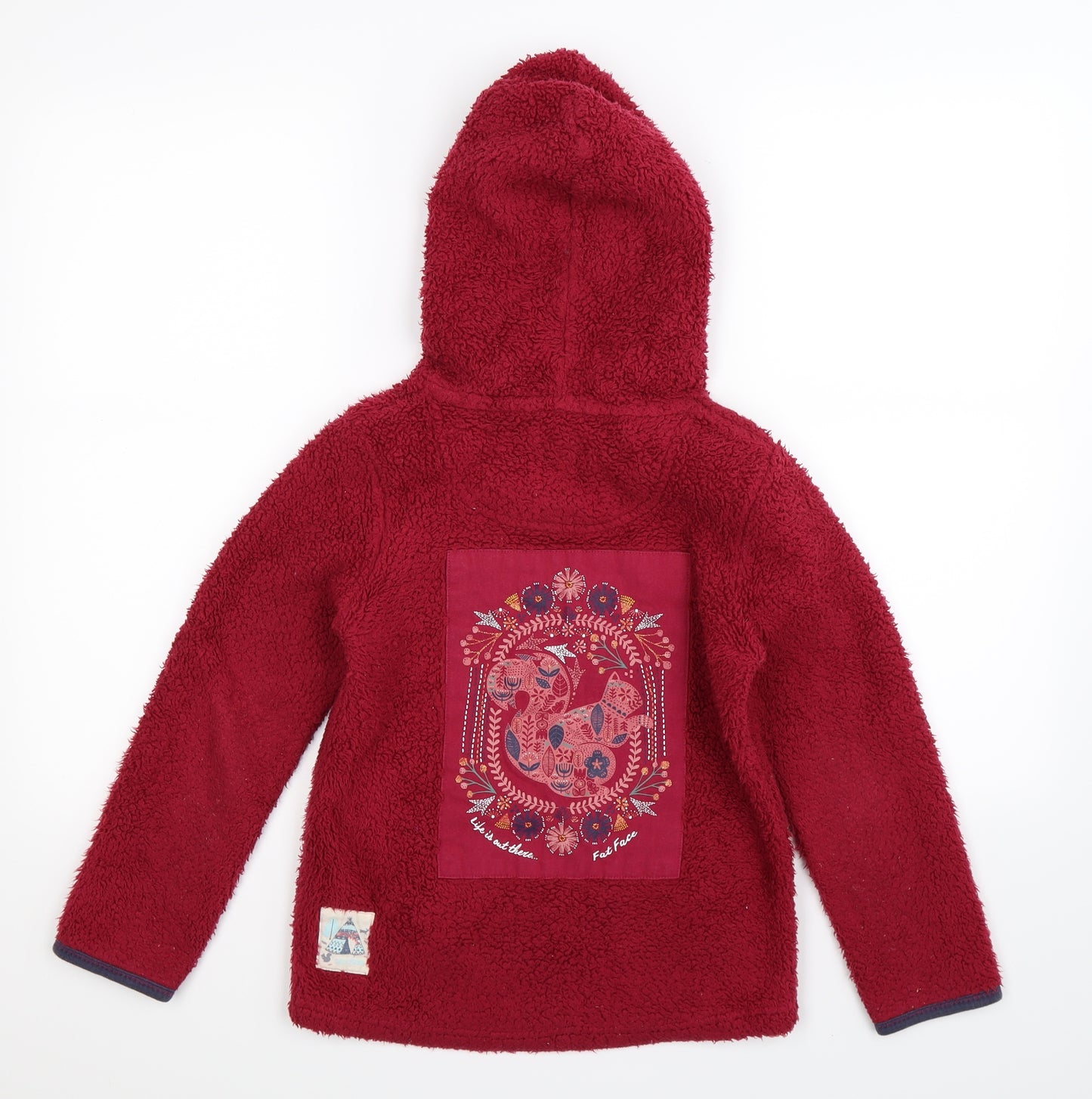 Fat Face Girls Purple  Fleece Pullover Hoodie Size 8-9 Years