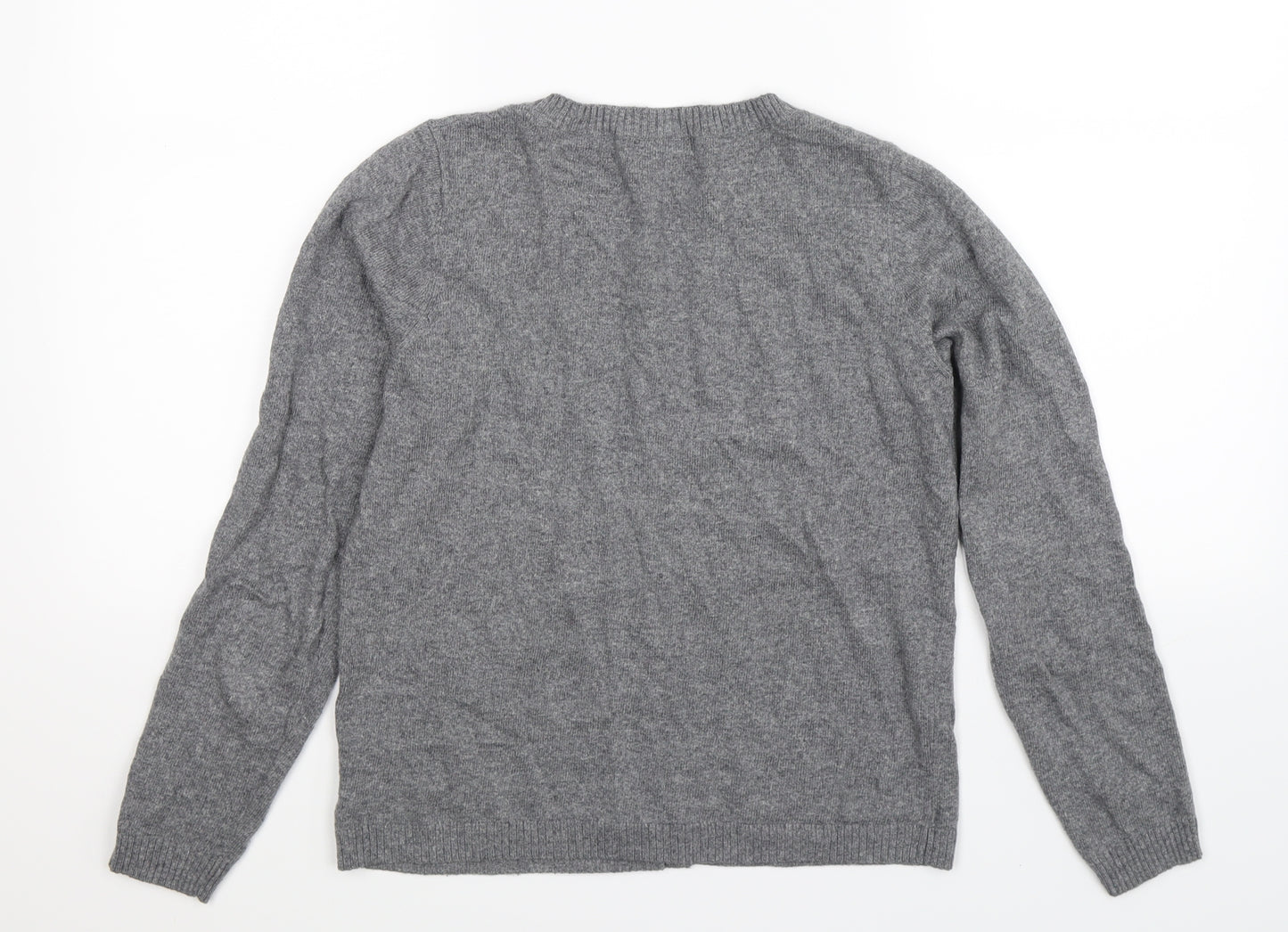 Monsoon Womens Grey  Knit Cardigan Jumper Size 10