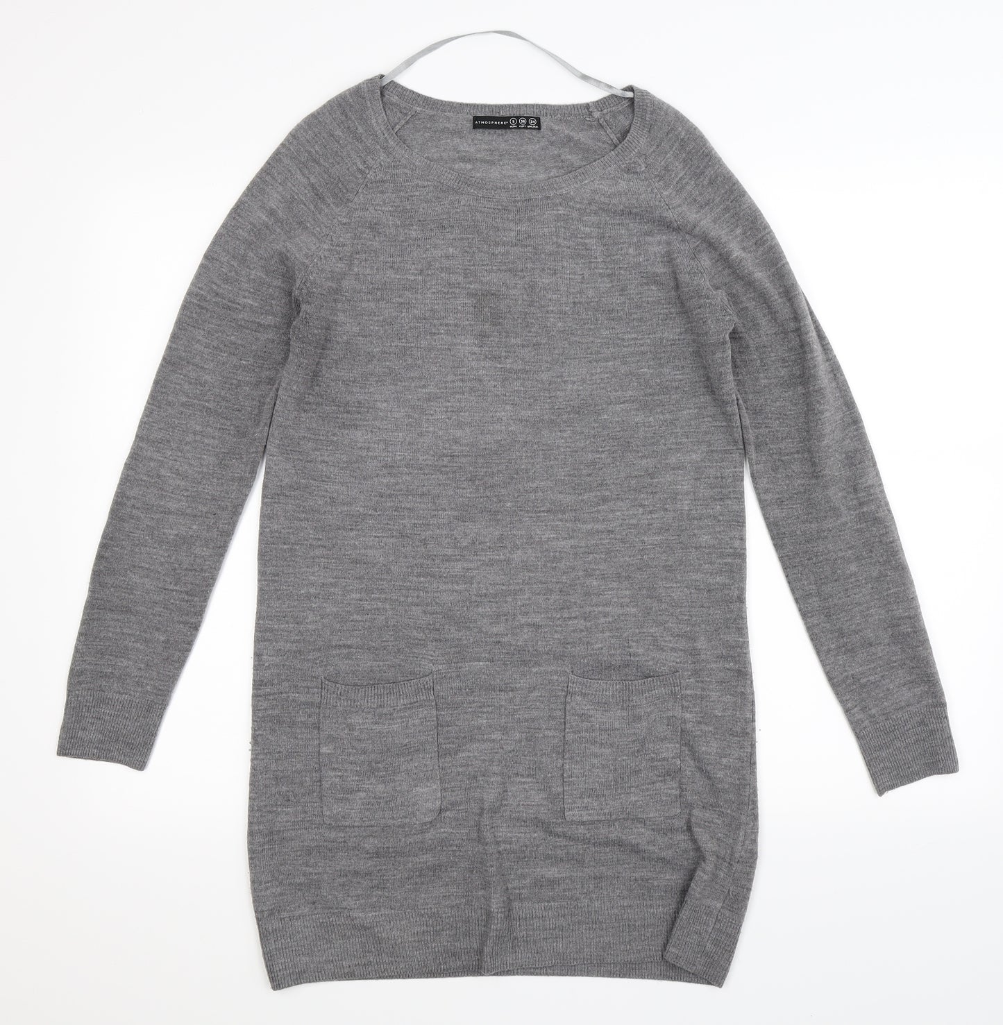 Atmosphere Womens Grey  Knit Jumper Dress  Size 8