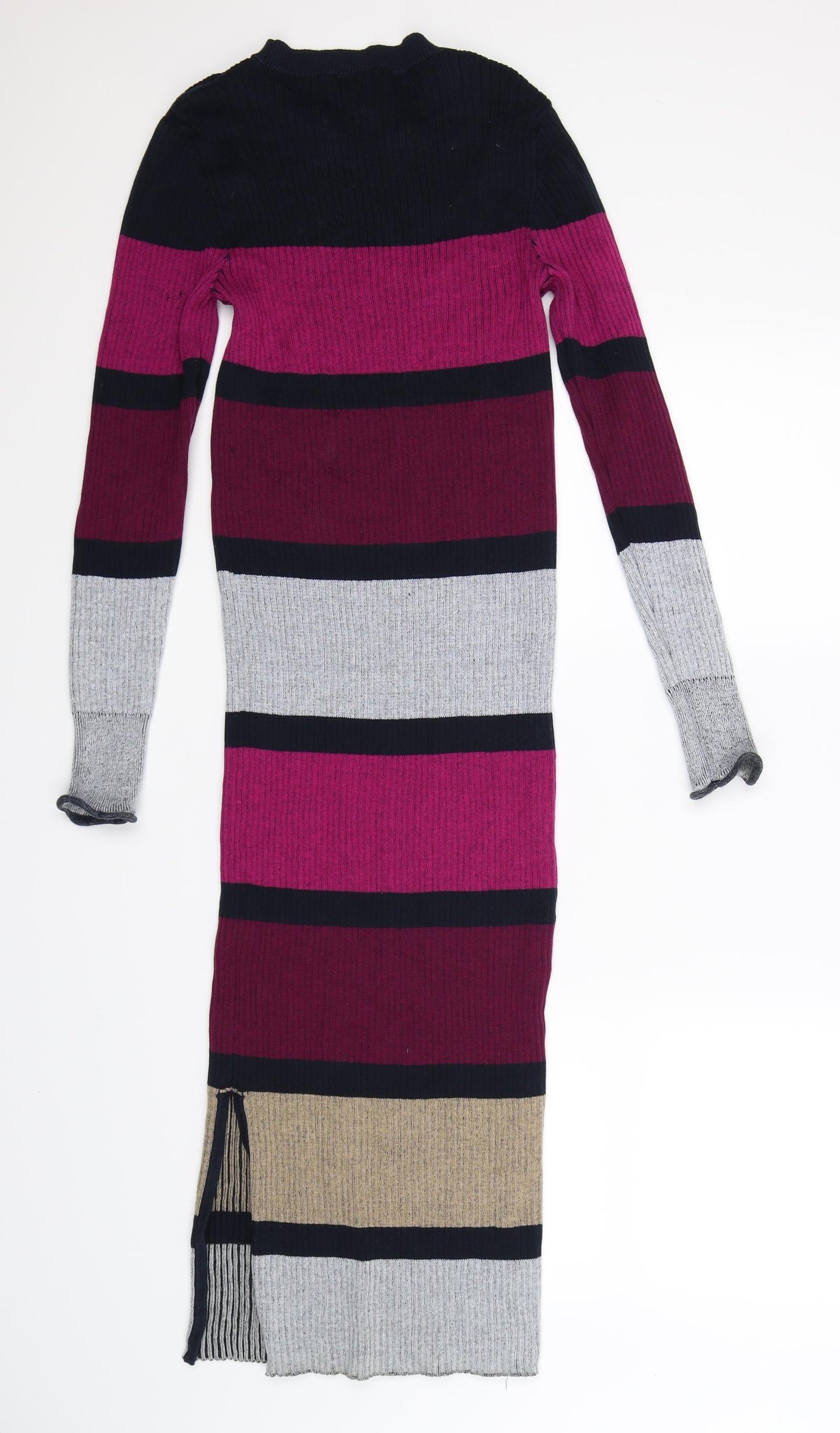 VILA Womens Multicoloured  Knit Jumper Dress  Size S