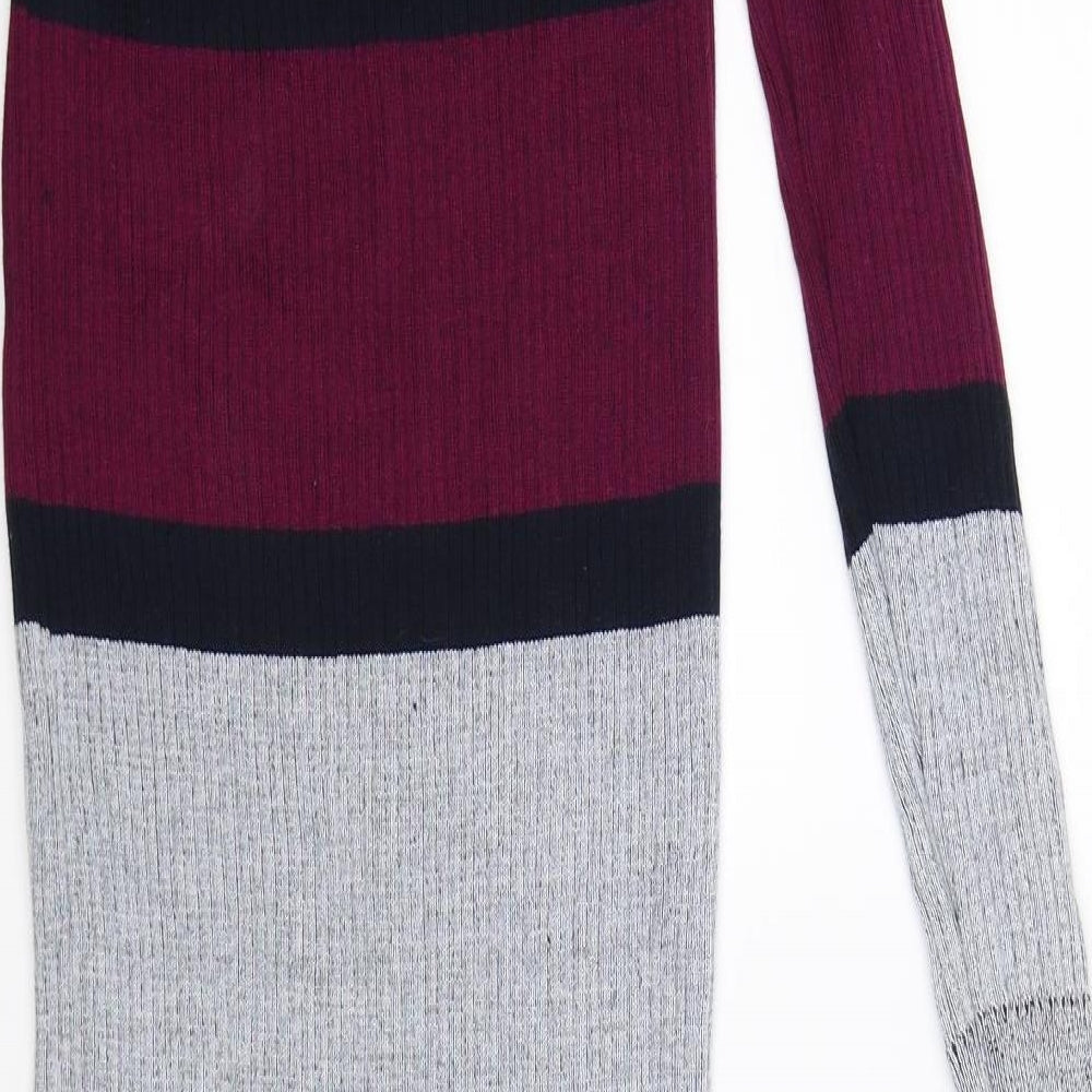 VILA Womens Multicoloured  Knit Jumper Dress  Size S