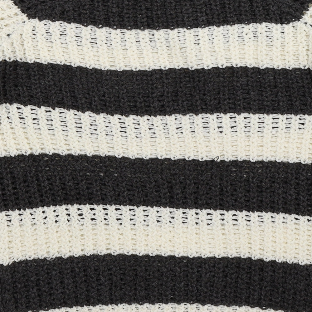 QED London Womens Multicoloured Striped Knit Pullover Jumper Size M