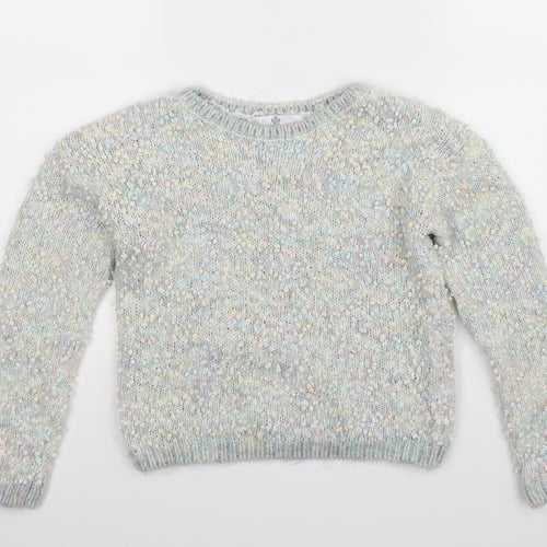 Marks and Spencer Girls Multicoloured  Knit Pullover Jumper Size 9-10 Years
