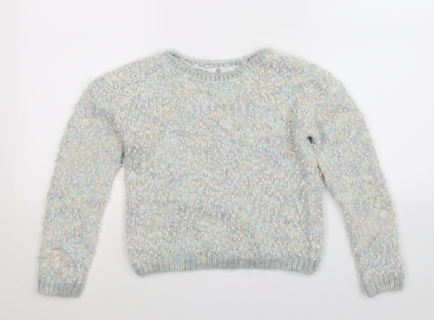 Marks and Spencer Girls Multicoloured  Knit Pullover Jumper Size 9-10 Years