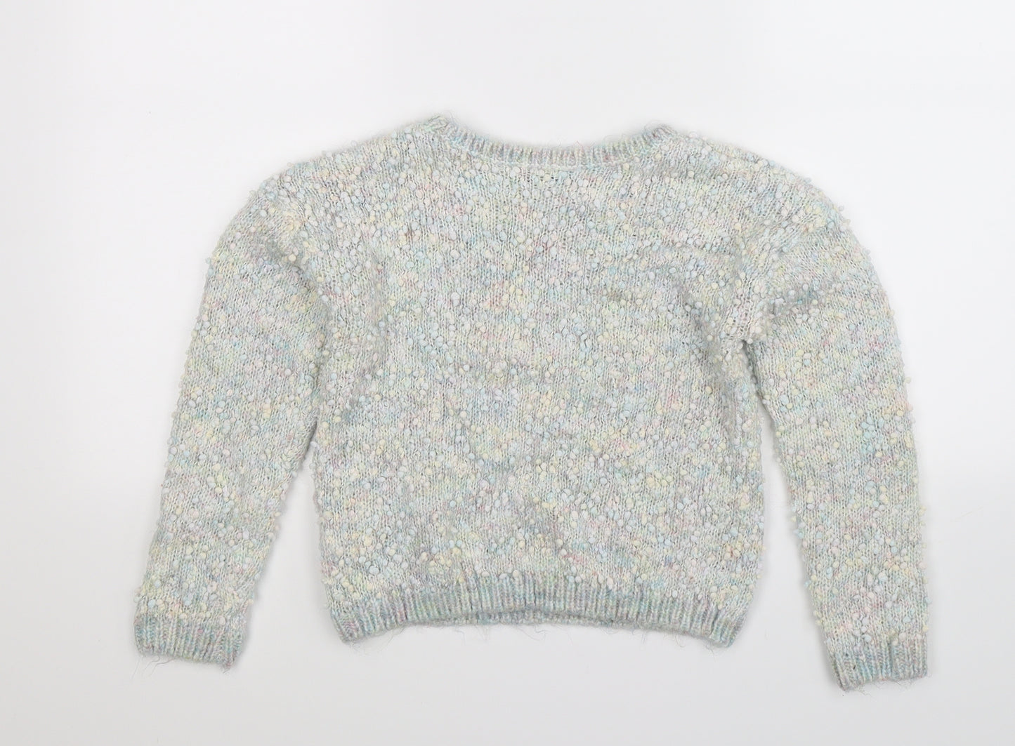 Marks and Spencer Girls Multicoloured  Knit Pullover Jumper Size 9-10 Years