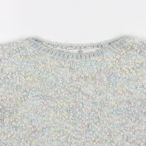 Marks and Spencer Girls Multicoloured  Knit Pullover Jumper Size 9-10 Years