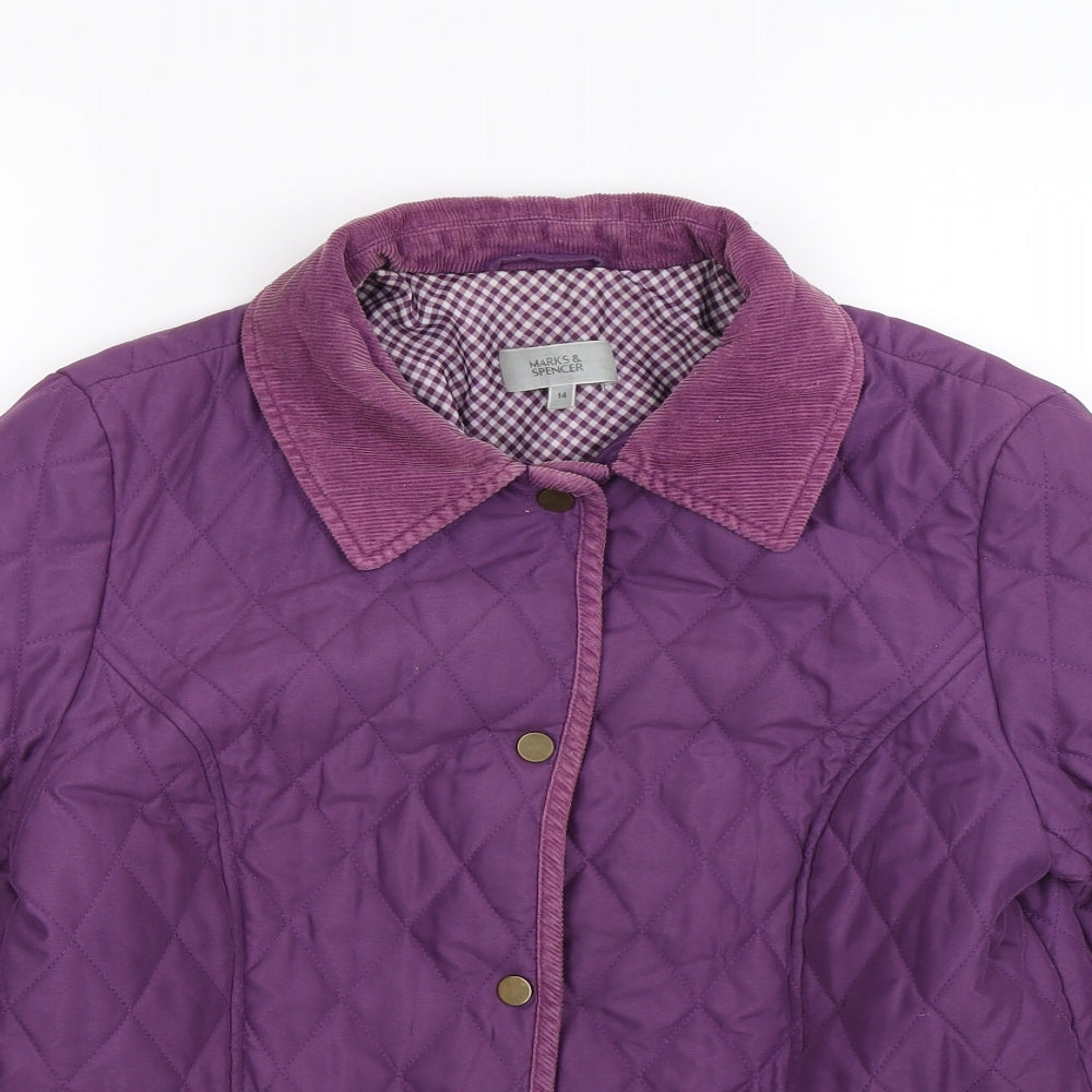 Marks and Spencer Womens Purple   Jacket  Size 14