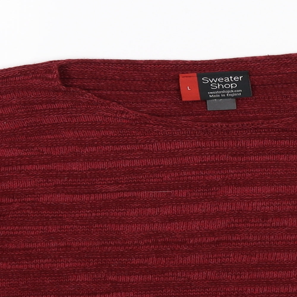 Sweater Shop Womens Brown  Knit Pullover Jumper Size L