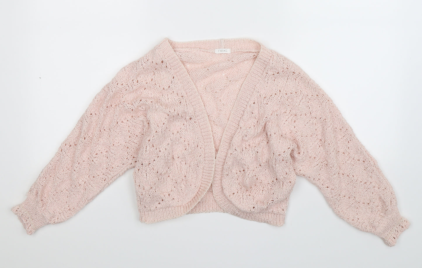 NEXT Girls Pink  Knit Cardigan Jumper Size 9 Years