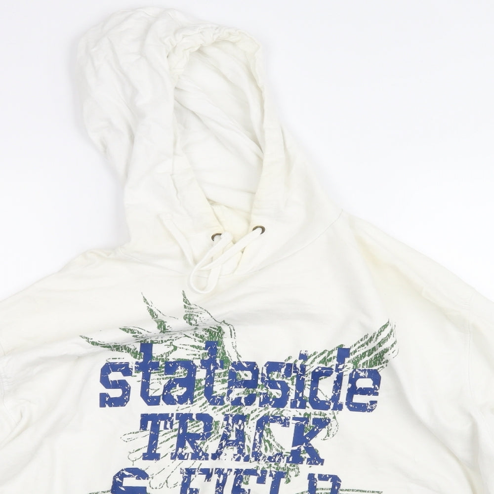 UrbanSpirit Mens White   Pullover Hoodie Size XL