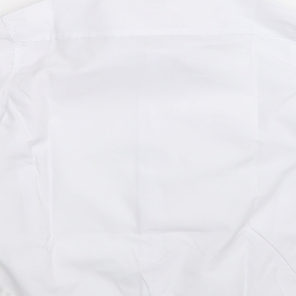 Marks and Spencer Boys White   Basic Button-Up Size 9-10 Years  - school