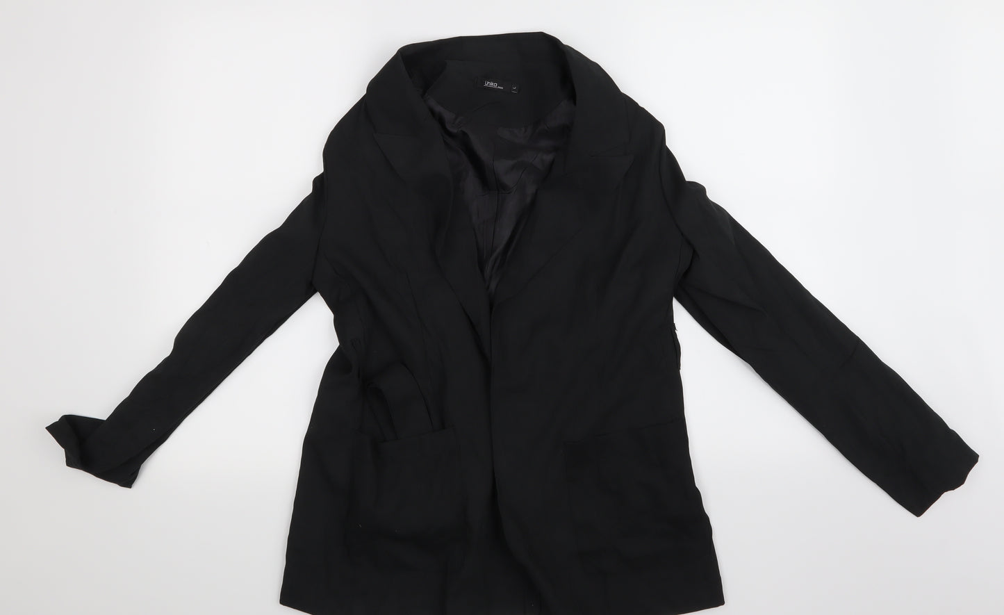 Unika Womens Black   Overcoat Jacket Size 14