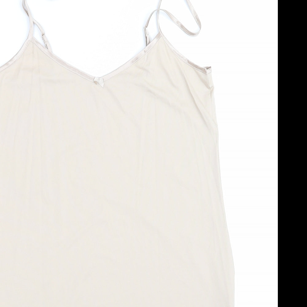 Marks and Spencer Womens Beige Solid  Chemise One Piece Size 10
