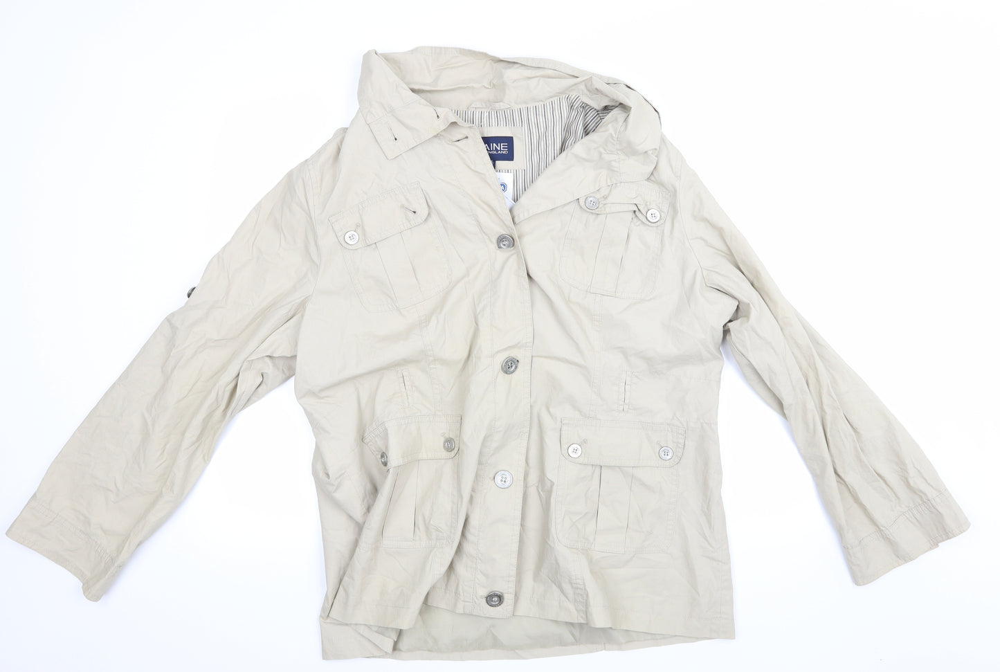 Maine Womens Beige   Jacket Coat Size 20