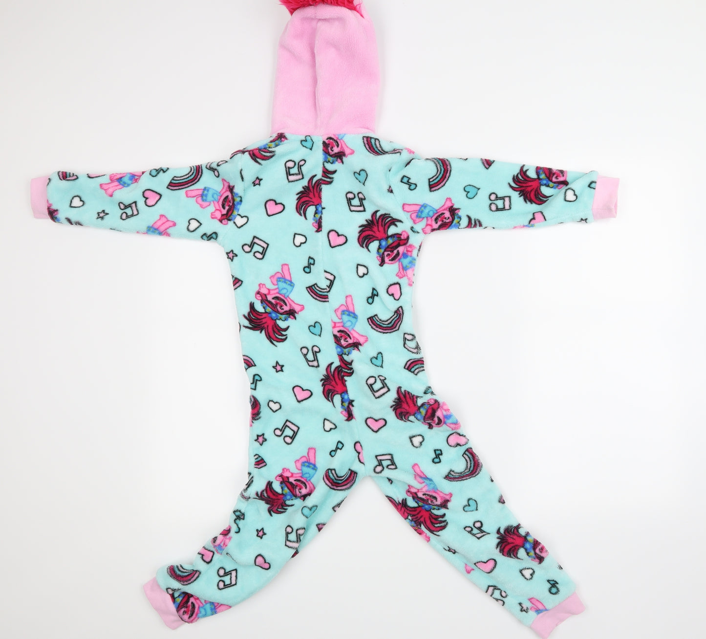 George Girls Blue Colourblock  Top Bodysuit Size 5-6 Years  - TROLLS