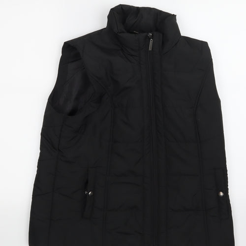 M & CO Womens Black   Gilet Coat Size 14