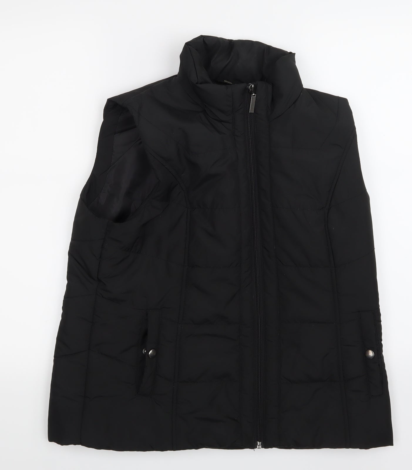 M & CO Womens Black   Gilet Coat Size 14