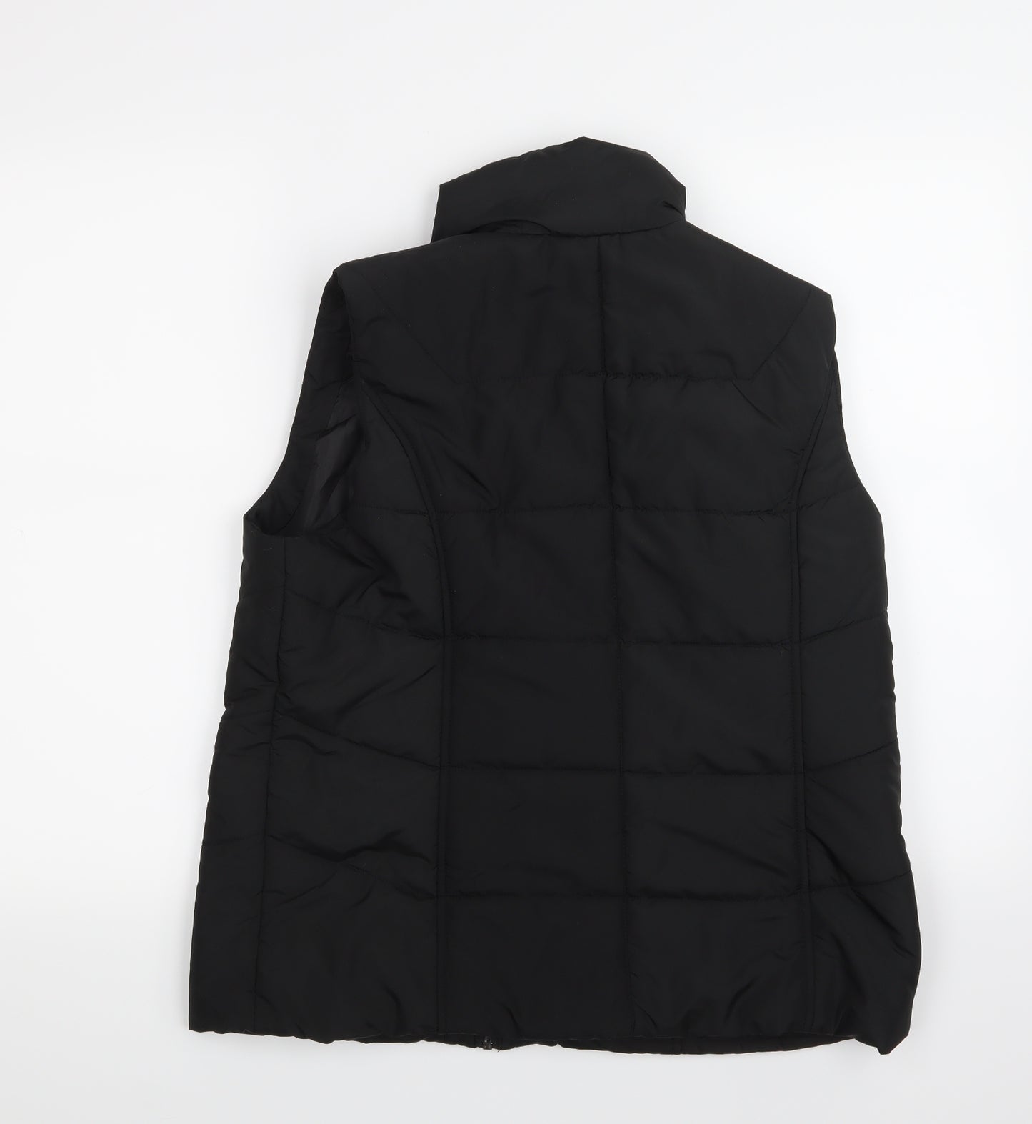 M & CO Womens Black   Gilet Coat Size 14