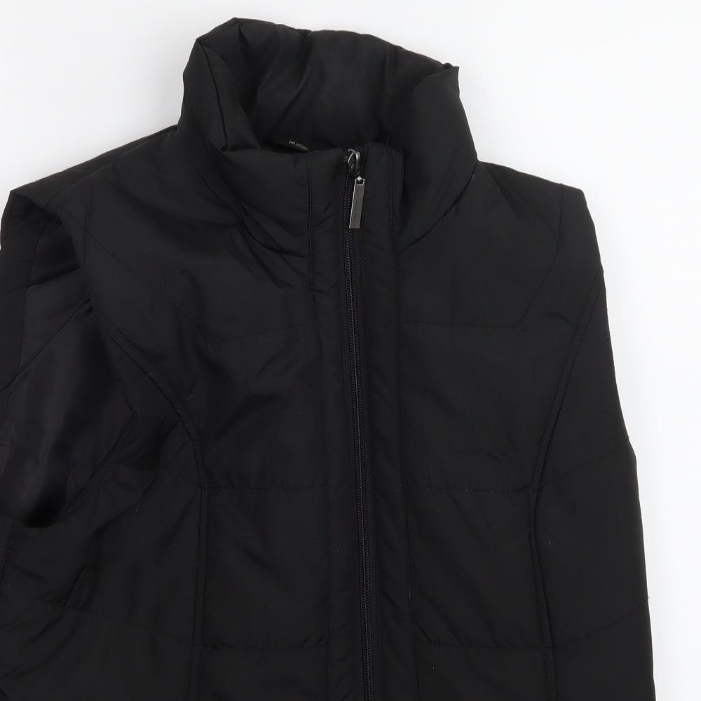 M & CO Womens Black   Gilet Coat Size 14