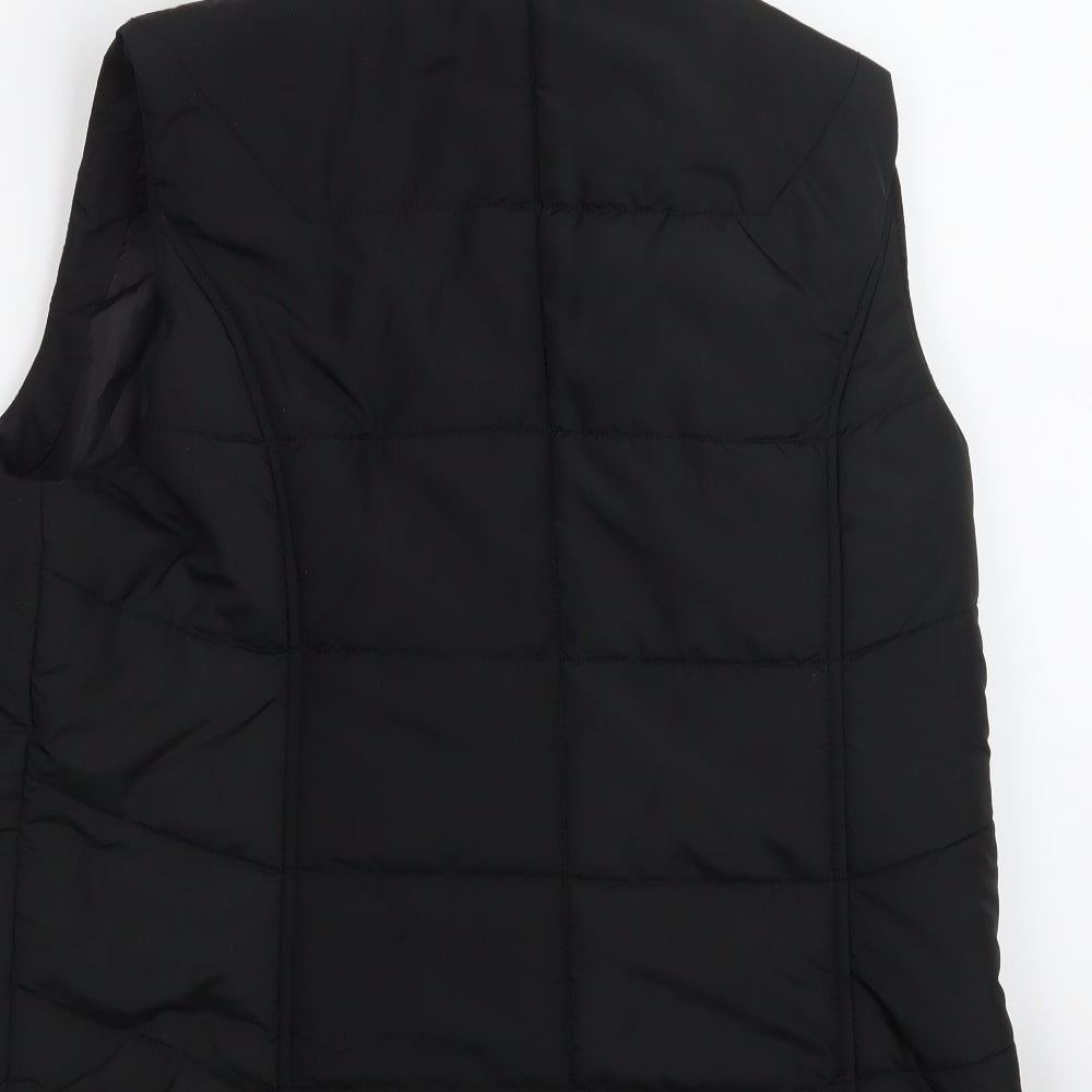 M & CO Womens Black   Gilet Coat Size 14