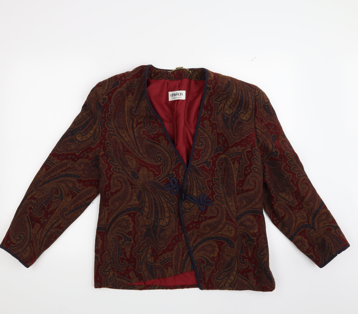 Precis Womens Multicoloured Paisley  Cardigan Jumper Size 14