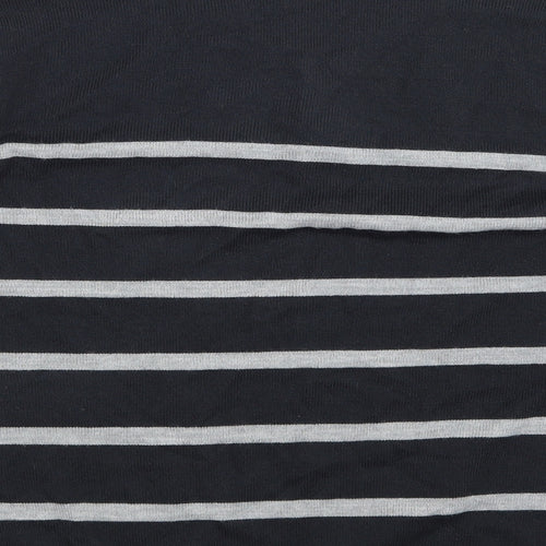 TU  Mens Black Striped  Pullover Jumper Size S