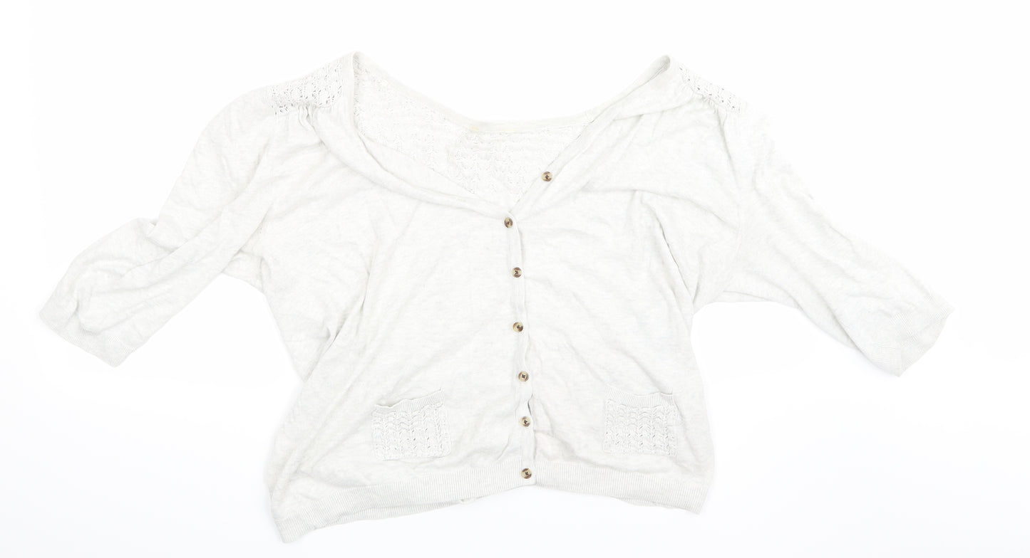 Preworn Womens Grey   Cardigan Jumper Size 20
