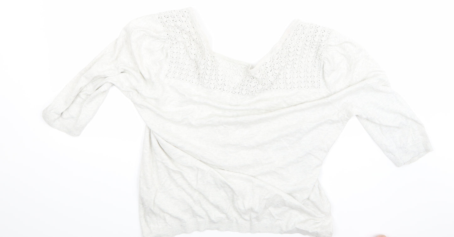 Preworn Womens Grey   Cardigan Jumper Size 20