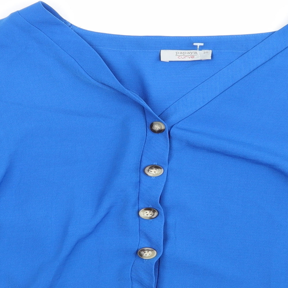 Papaya Womens Blue   Cardigan Jumper Size 20