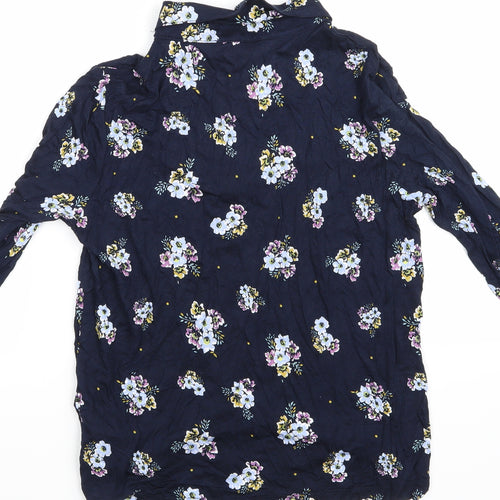 Marks and Spencer Womens Blue Floral  Basic Blouse Size 10