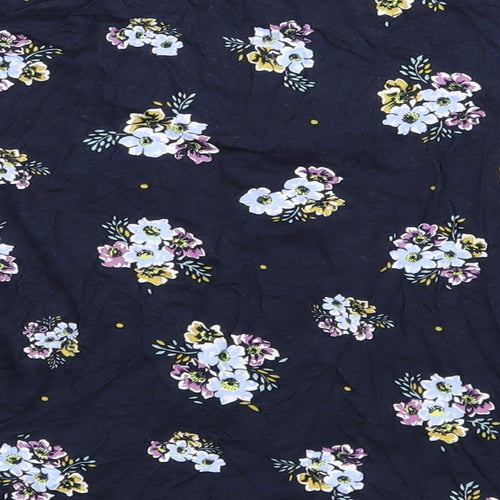 Marks and Spencer Womens Blue Floral  Basic Blouse Size 10