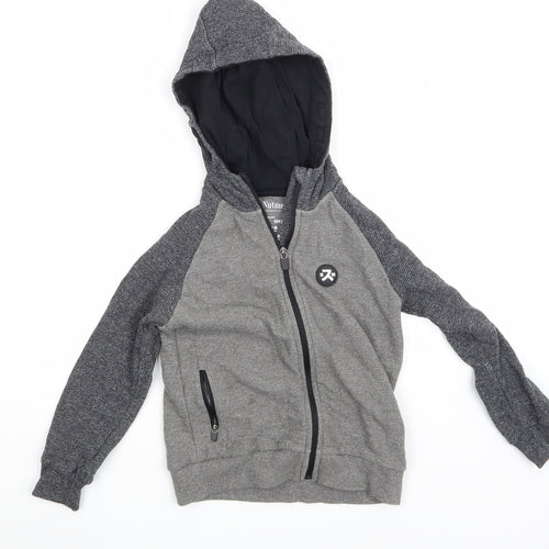 Nutmeg Boys Grey   Full Zip Hoodie Size 5-6 Years