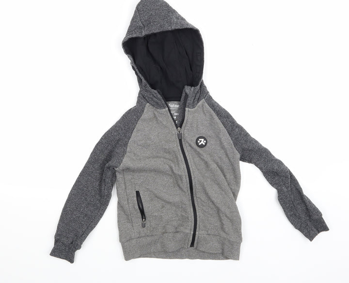 Nutmeg Boys Grey   Full Zip Hoodie Size 5-6 Years