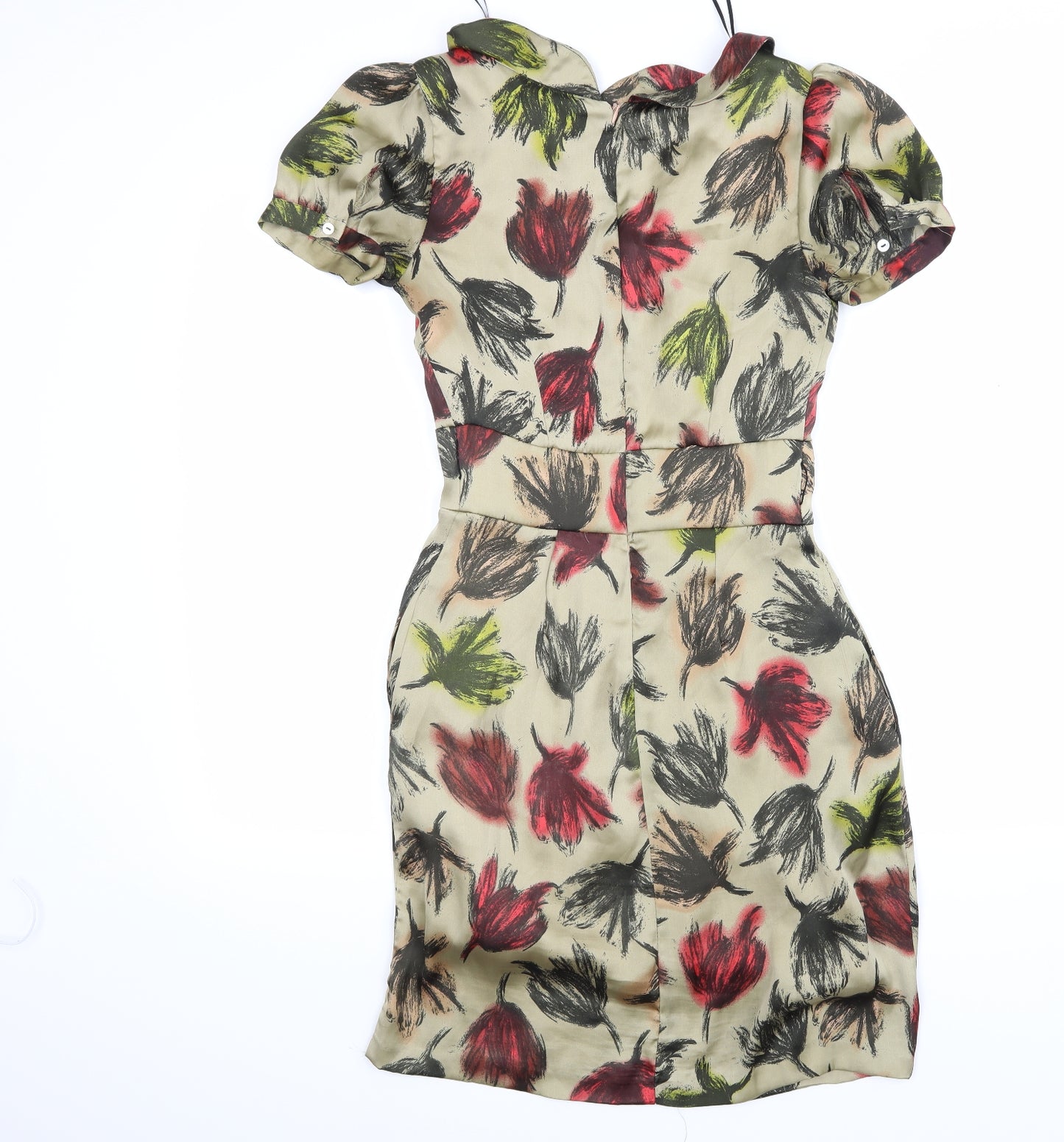 Antoni & Alison Womens Beige Floral  A-Line  Size 8