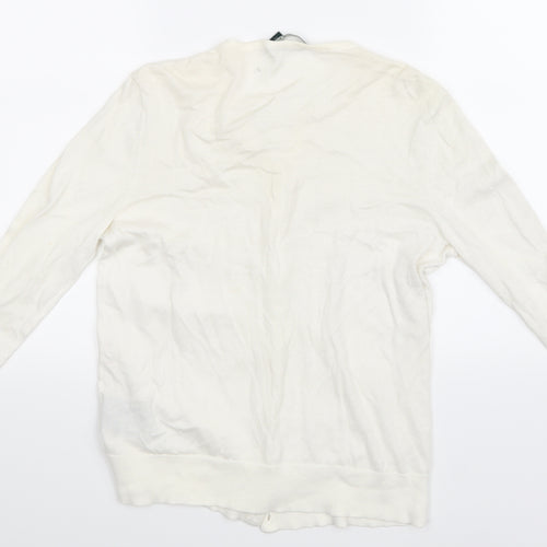 Lauren Ralph Lauren Womens White   Cardigan Jumper Size 10