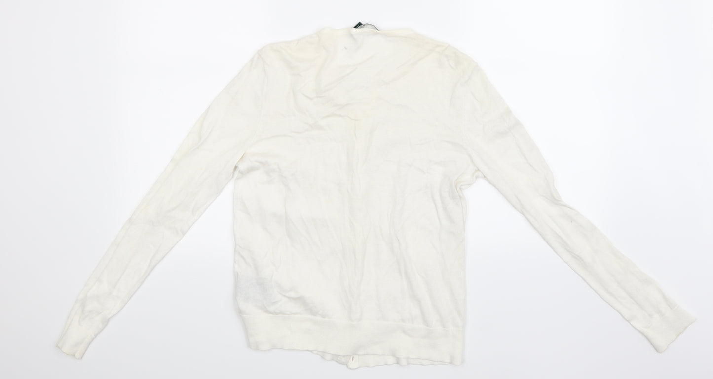 Lauren Ralph Lauren Womens White   Cardigan Jumper Size 10