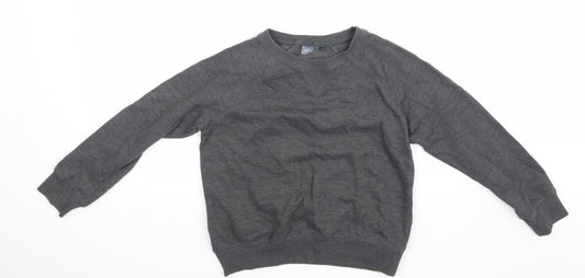 Front view of Next boys’ grey pullover sweatshirt, size 10, years