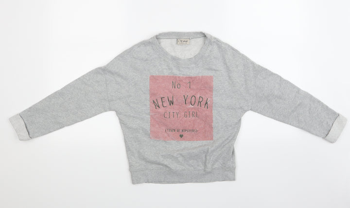 NEXT Girls Grey   Pullover Jumper Size 10 Years
