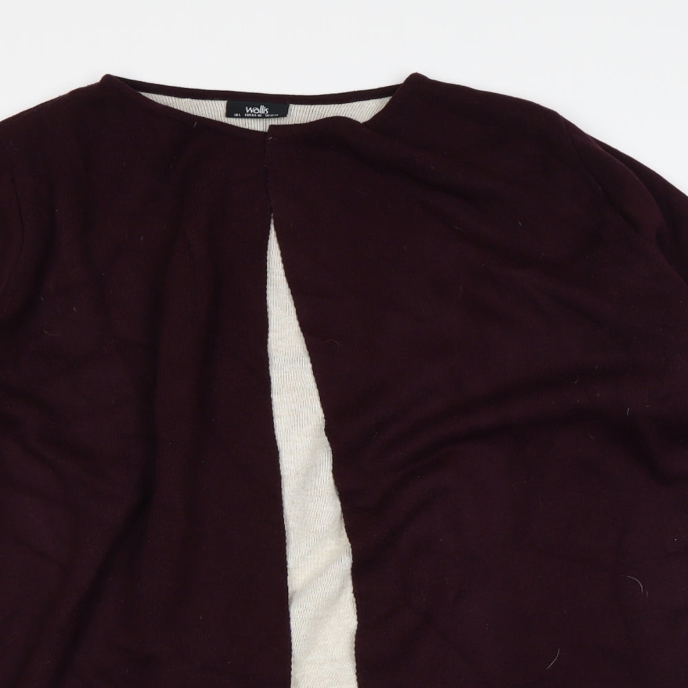 Wallis  Mens Purple   Cardigan Jumper Size L