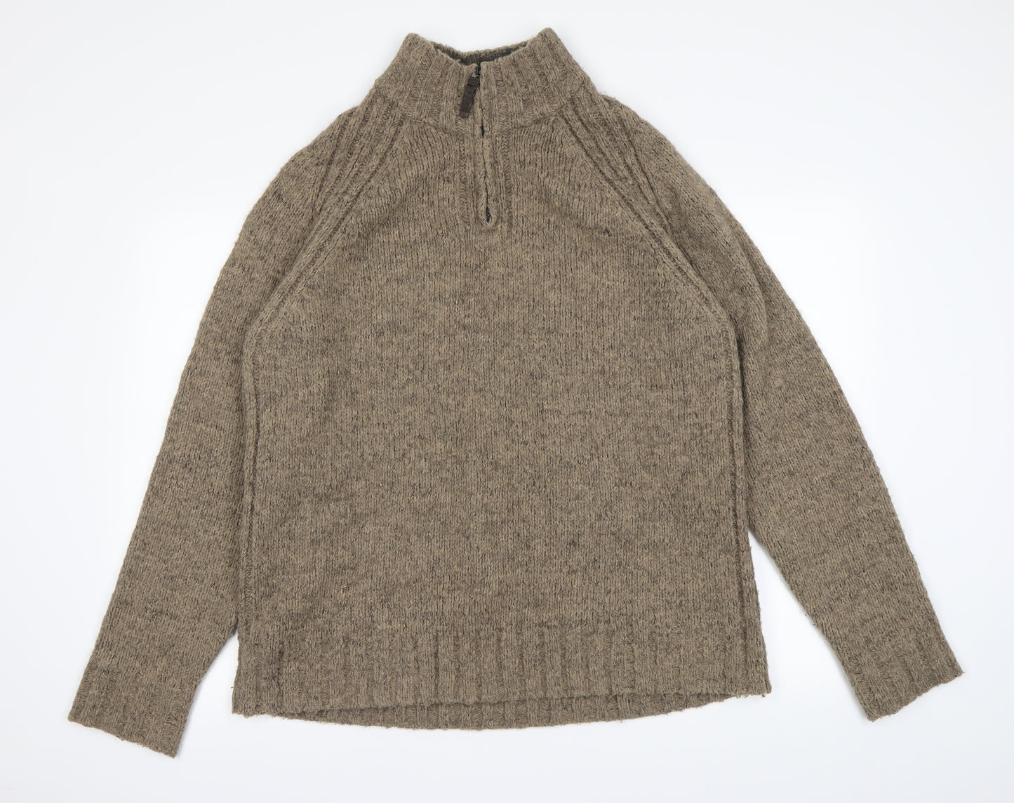 M&S  Mens Beige   Henley Jumper Size L