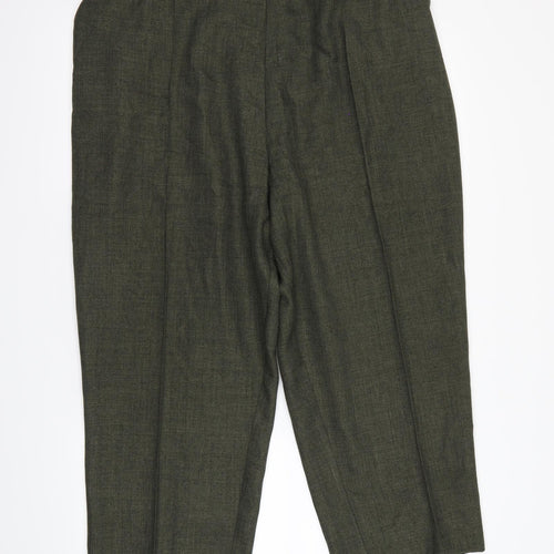M&S  Womens Green   Dress Pants Trousers Size 24 L21 in