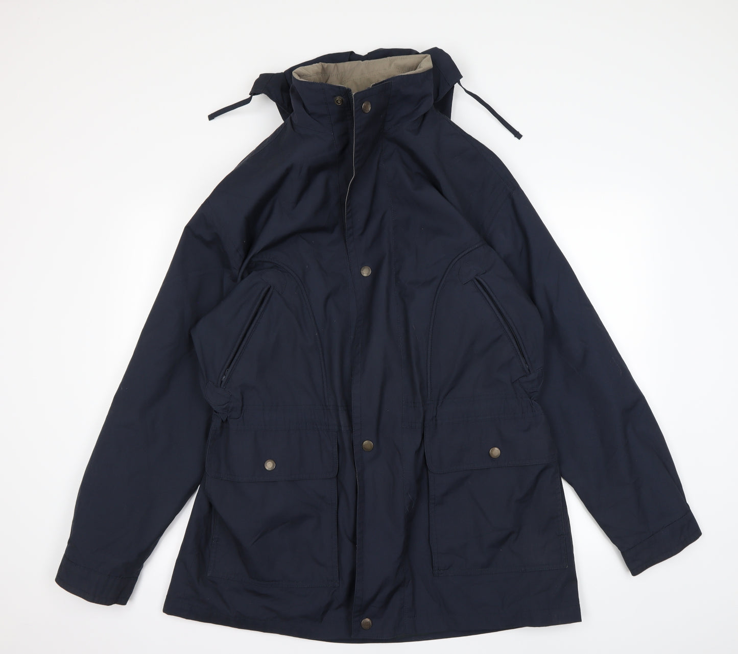 BHS Mens Blue   Overcoat Coat Size L