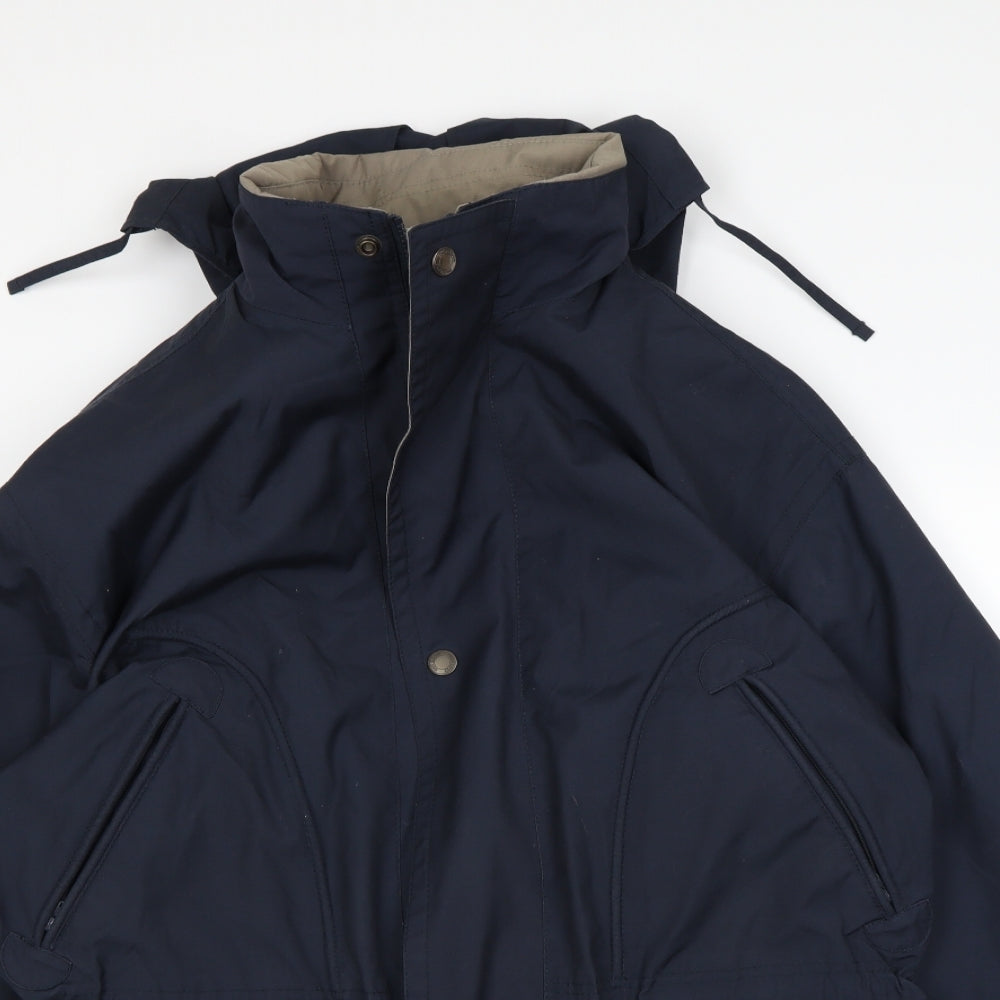 BHS Mens Blue   Overcoat Coat Size L