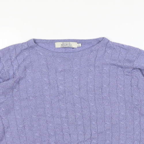 Honor Milburn Womens Purple   Pullover Sweatshirt Size 10